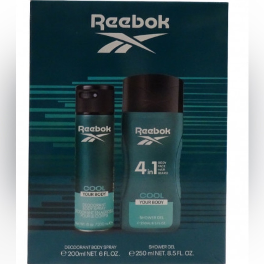 Reebok set pack deodorant 200 ml. + gel 250 ml. Cool your body man